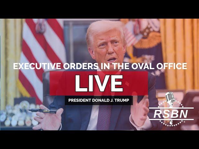 LIVE REPLAY: President Donald J. Trump Signs Executive Orders in the Oval Office - 1/23/25
