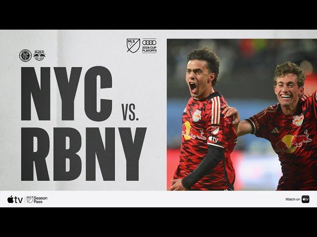 New York City FC vs. New York Red Bulls | Audi 2024 MLS Cup Playoffs | Full Match Highlights