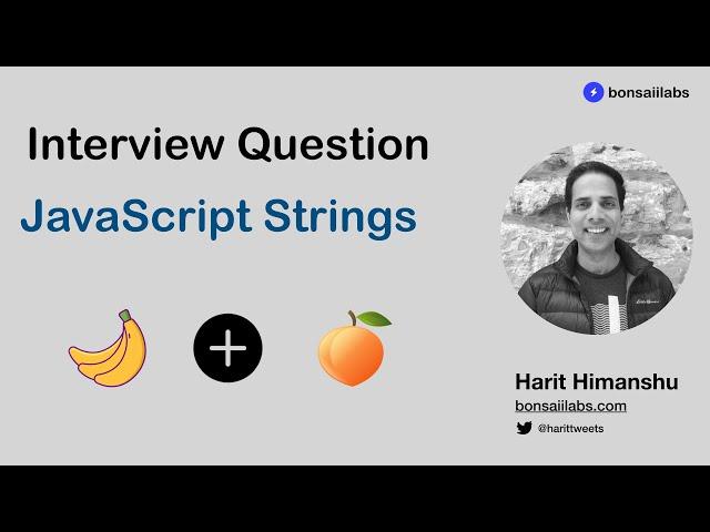 Interview Question - JavaScript String Split and map