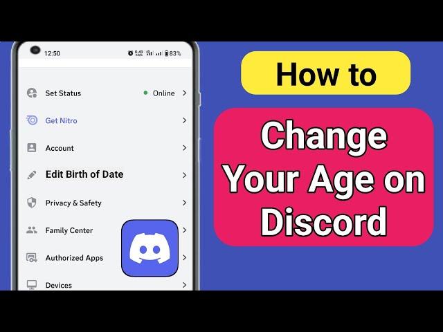 How to Change Your Age On Discord Mobile (2023) | Change Your Age On Discord