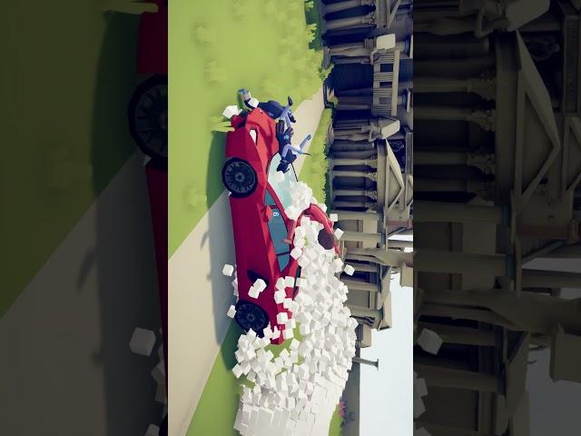 Super Car Crashes Into Tofu Wall #TarYoshTabs #Shorts Totally Accurate Battle Simulator