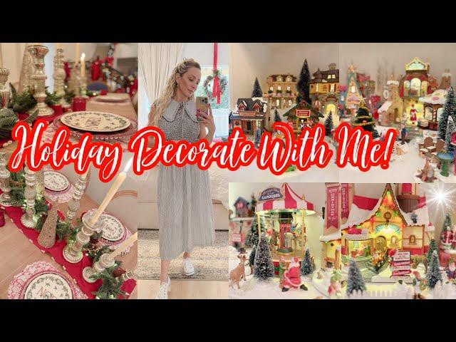 CHRISTMAS DECORATING LEMAX VILLAGE // DINNER RECIPE: CREAMY ROASTED BELL PEPPER AND CHICKEN PASTA