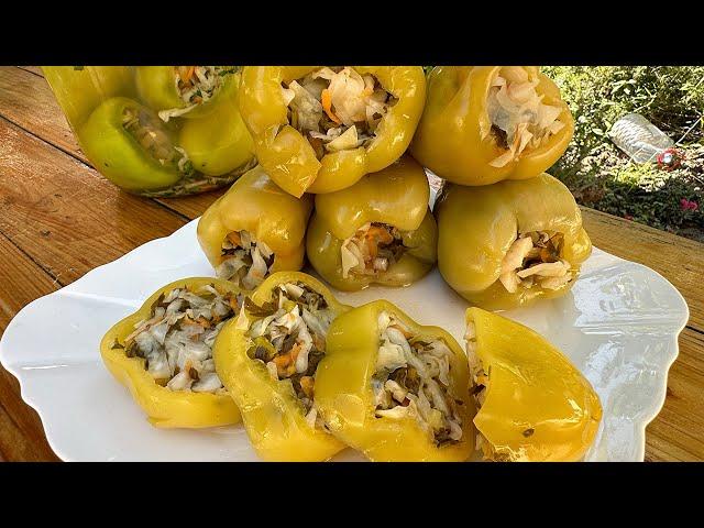 Just Amazing! Pickled Stuffed Bell Peppers Recipe!