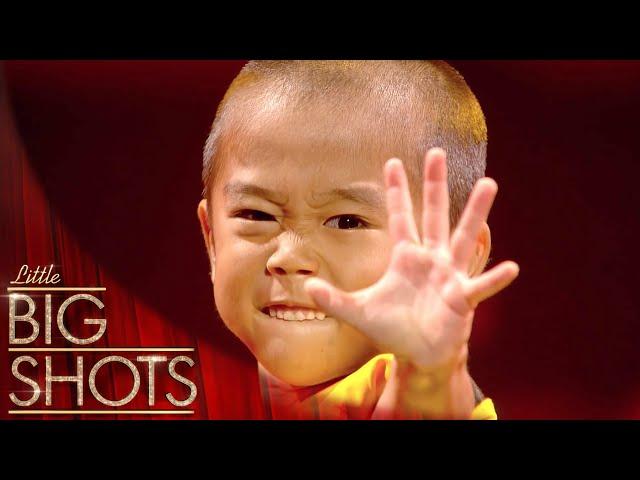 Ryusei Perfoms Bruce Lee's Game Of Death Nunchaku Scene | Little Big Shots