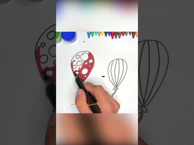 Как нарисовать воздушные шарики | How to draw balloons | рисование воздушных шаров для детей