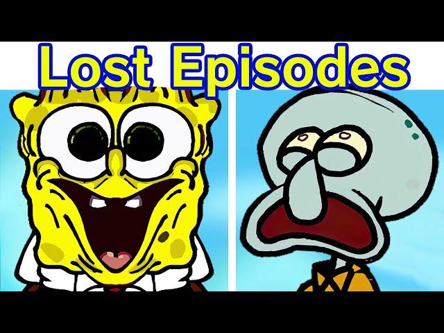 Friday Night Funkin' VS Spongebob Lost Episodes FULL WEEK + Squidward Red Mist/Crimson (FNF Mod)