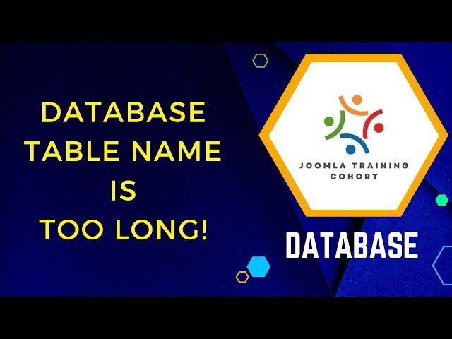 Joomla Database Table Name Too Long to Clone