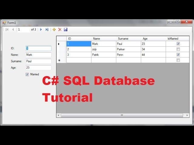 C# SQL Database Tutorial 1:How to Connect and Use Local Database ( sql server ) using C#