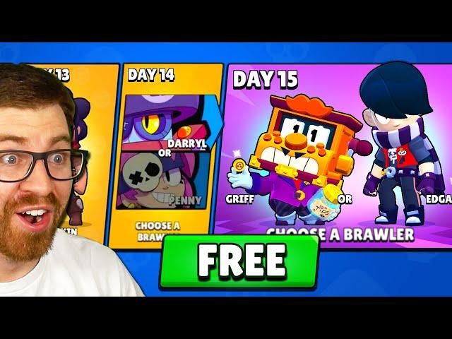 I Played 15 Days Straight for FREE Brawlers!