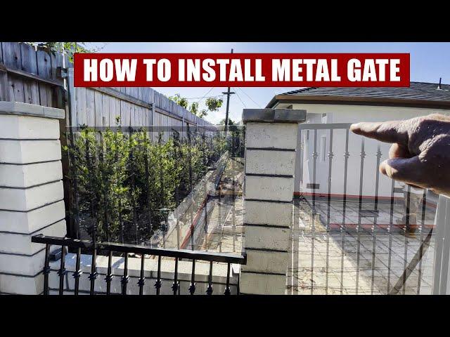 How to install metal gate & railing to block wall | JIMBO'S GARAGE