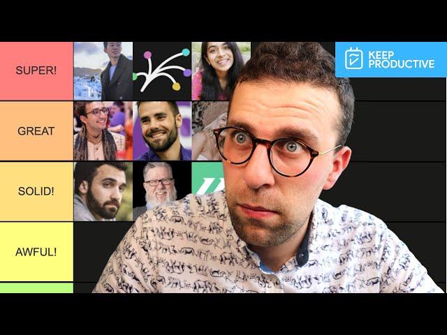 Ranking Productivity YouTubers