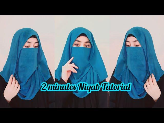 2 min Full Coverage Niqab Tutorial || Hijab with Niqab Tutorial || zainab__