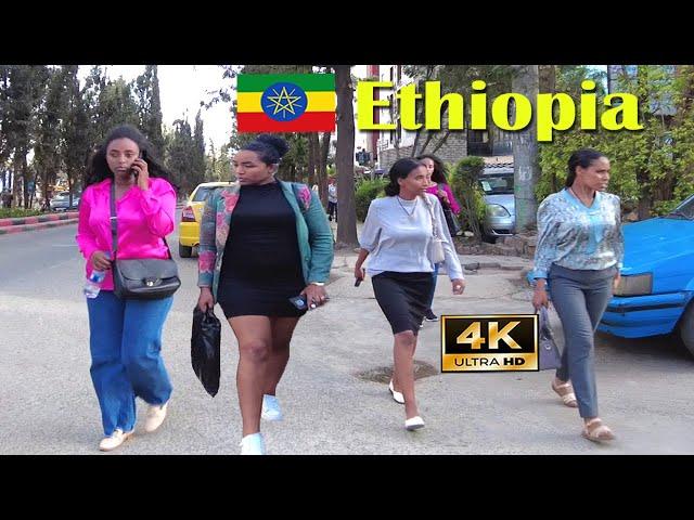 የተዋበችው አዲሷና የቀድሞዋ ካዛንቺስ Addis Ababa Walking Tour (498) ,  Ethiopia [4K]