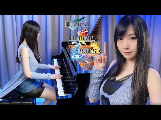 Final Fantasy Classic Songs「Tifa's Theme / Eyes On Me / Suteki Da Ne」Piano Medley | FFVII - FFX OST