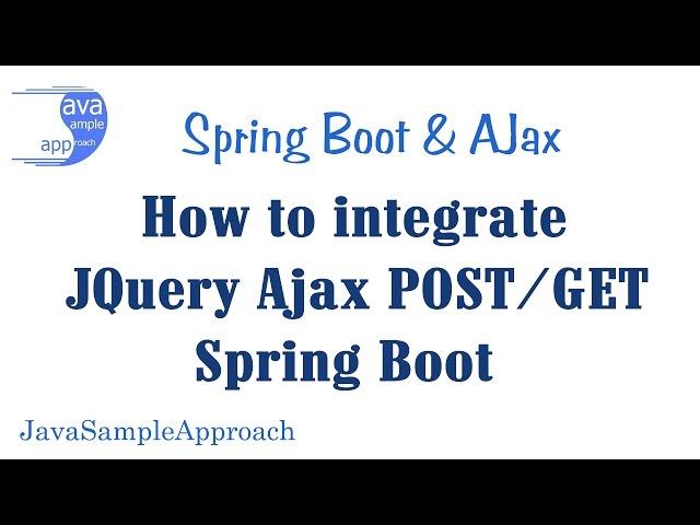 How to integrate JQuery Ajax POST GET & Spring Boot