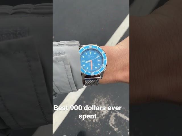 Squale 1521 polished blue dial wristroll
