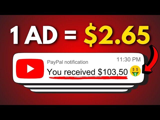 Earn $2.65 Every Video AD Watched - How To Make Money Online