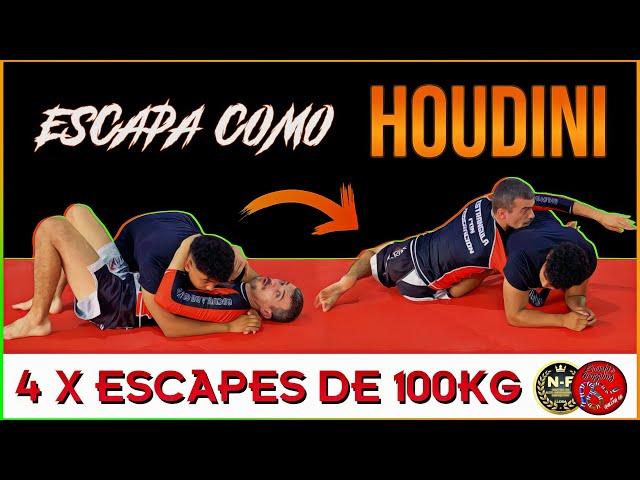 4 ESCAPES DE 100KG QUE NECESITAS CONOCER  | TUTORIAL FUNDAMENTALES  | Escuela de grappling