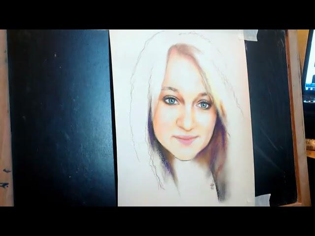 Portrait in pastel. Fast drawing. StudioVikiART