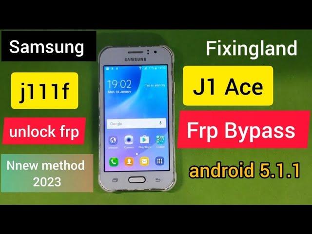 FRP bypass / SAMSUONG j1 Ace (j111f) android 5.1.1 FRP bypass / Unlock FRP/NEW Method 2023