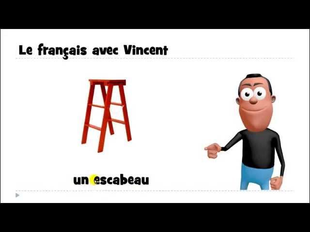 J'apprends le français # 1 mot par jour # un escabeau