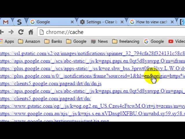 How to view cached pages in chrome