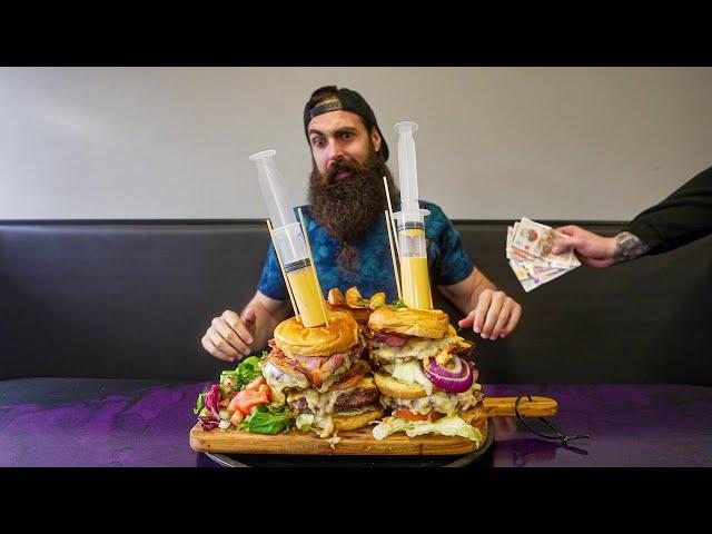 YOU WIN £100 CASH IF YOU FINISH THIS BURGER CHALLENGE QUICK ENOUGH | BeardMeatsFood