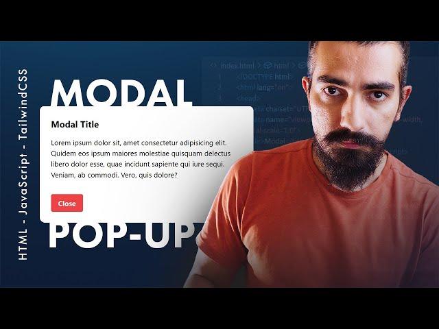 Create MODAL POPUP With HTML, JS and TailwindCSS Easily