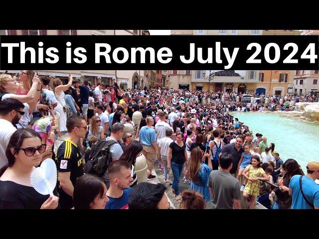 Rome Italy, Rome looks like this in July 2024, Rome Walking Tour, Roma Italia, Trevi Fountain