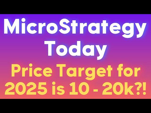 MicroStrategy Today (MSTR): MicroStrategy price target for 2025 10-20k?!