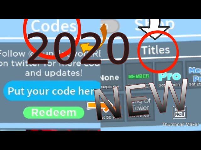 Roblox Treacherous Tower 2020 CODE