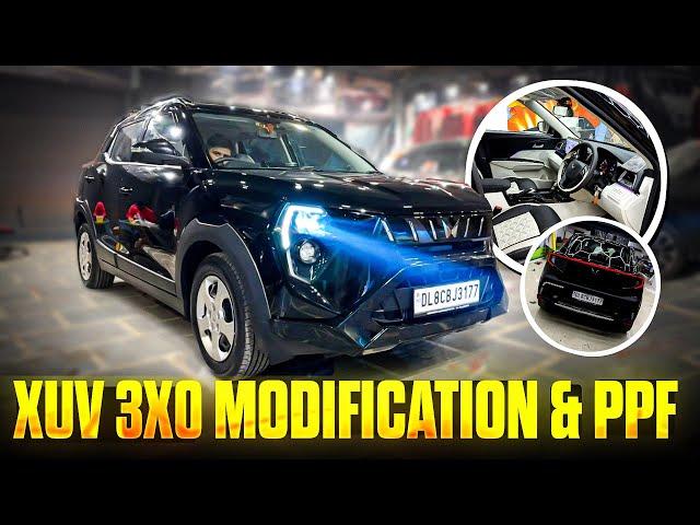 Xuv 3xo Modification 2024  New 3xo mx2 pro modified  2024 Xuv 3xo Ppf Mahindra 3xo