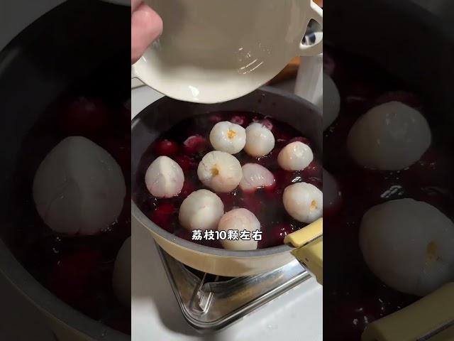 解暑又好喝的杨梅荔枝饮，独属于六月天的水果饮#荔枝熟了