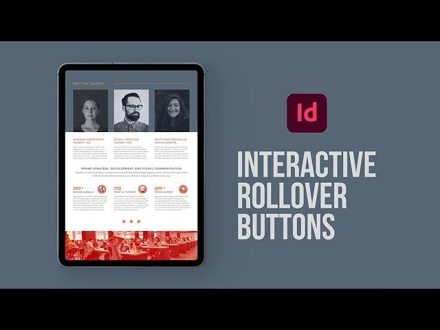 Create interactive rollover buttons in Adobe InDesign