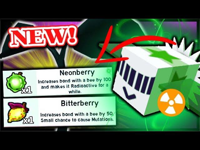 *NEW* RADIOACTIVE BEES, NEONBERRY BITTERBERRY, How To Mutate Bees | Roblox Bee Swarm Simulator