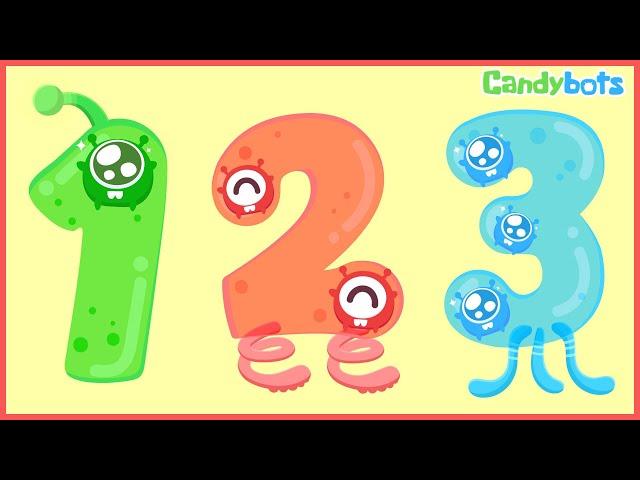 Numbers 123 (Candybots)- Learn to count the number 1 to 100 - Education app for kid