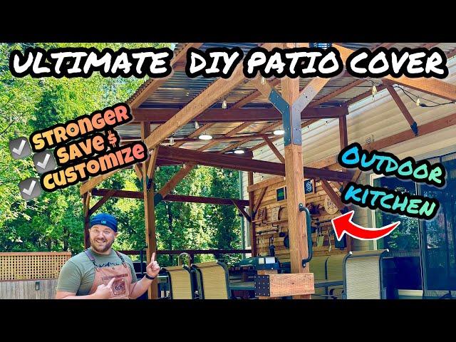 Easy DIY Patio Cover: Lean-To Gazebo and Outdoor Kitchen Build