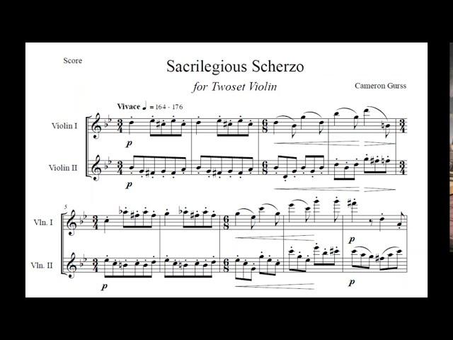 Sacrilegious Scherzo for Two Violins (Original Composition)