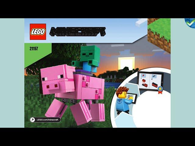 21157 BigFig Pig with Baby Zombie LEGO® Minecraft Manual at the Brickmanuals Instruction Archive