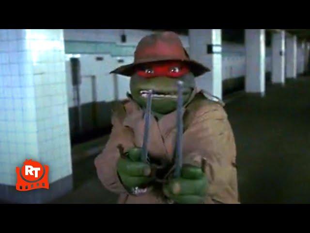 Teenage Mutant Ninja Turtles (1990) - Raphael Saves April O'Neil Scene | Movieclips