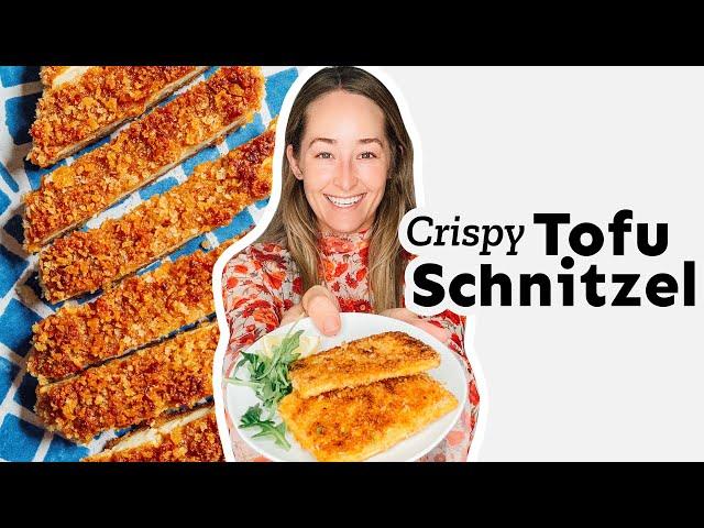 Crispy Tofu Schnitzel (No Pressing, No Marinating!)