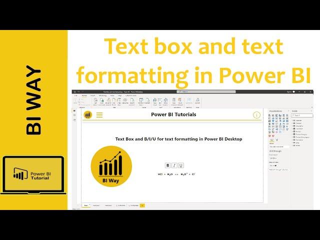 Text box and text formatting in Power BI