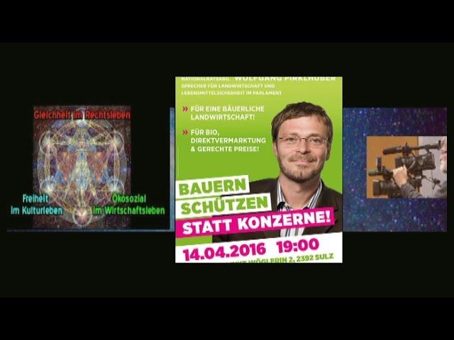 Bauern schützen statt Konzerne NR DI Wolfgang Pirklhuber Vortrag in Sulz N.Ö. am 14.4.16