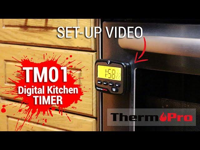 ThermoPro TM01 Digital Kitchen Timer Setup Video