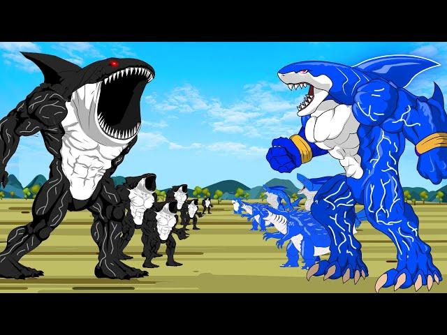 EVOLUTION of DARK BLOOP vs BLUE SHARKZILLA : Who Is The Next King Of The Sea??? | Godzilla Cartoon