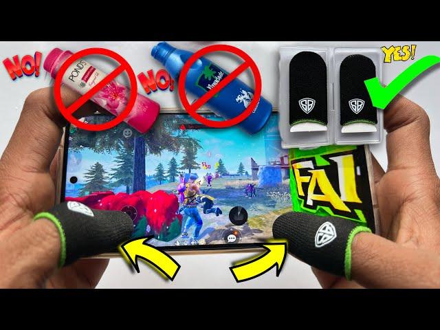 No powder no oil for mobile gaming Finger sleeves is best for mobile gaming full detail