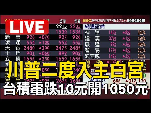 Live／川普勝選美股大漲 台積電跌10元開1050元 @57ETFN