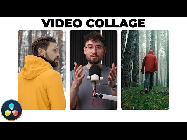 SPLIT SCREEN or VIDEO COLLAGE Effect in Davinci Resolve 18