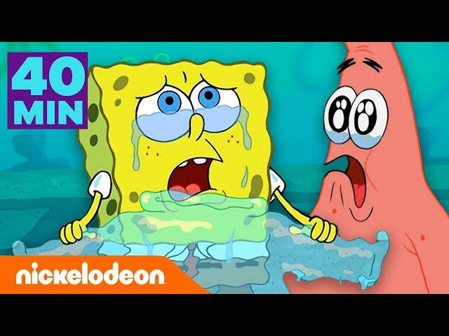 SpongeBob | 40 minut wzruszających momentów ze SpongeBoba! | Nickelodeon Polska