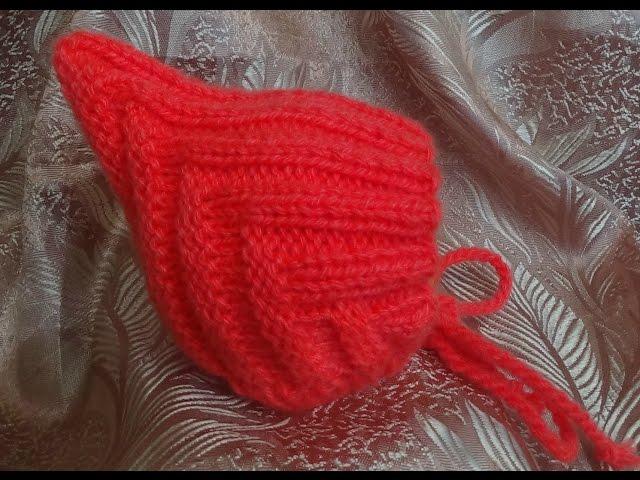 Детская шапочка спицами ЭЛЬФ. Baby hat knitting ELF